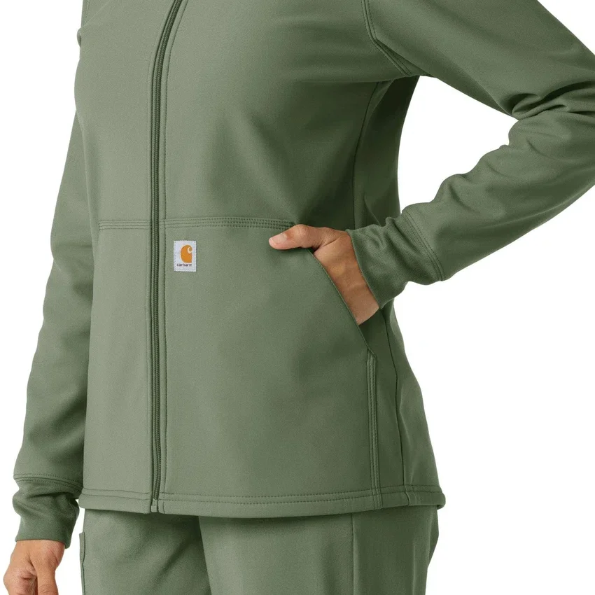 Kadınlar İçin Lamineli Polar Scrub Kapüşonlu Sweatshirt