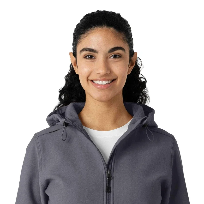 Kadınlar İçin Lamineli Polar Scrub Kapüşonlu Sweatshirt