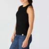 Kadınlar İçin Tencel Hafif Nefes Alabilir Nervürlü Tank Top