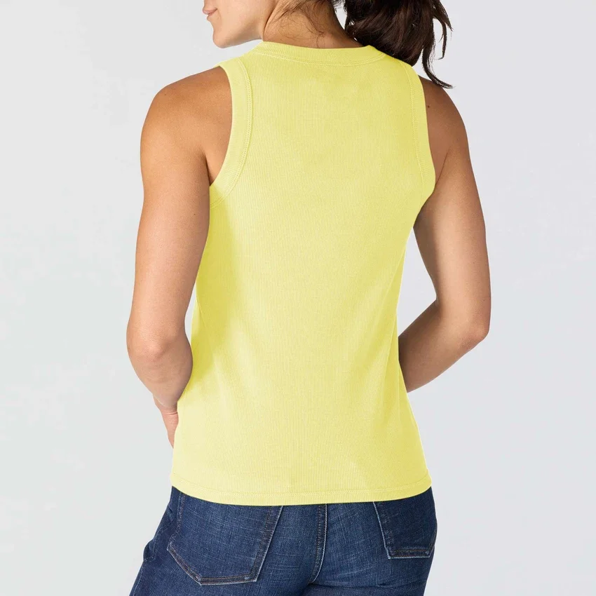 Kadınlar İçin Tencel Hafif Nefes Alabilir Nervürlü Tank Top