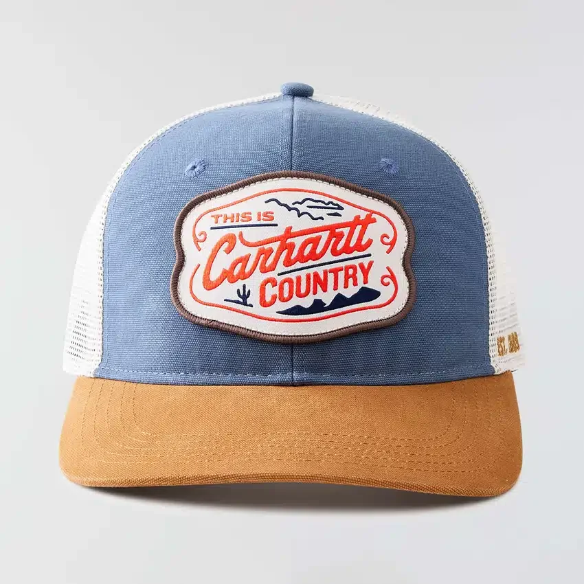 Kanvas File Arkalı Country Grafikli Trucker Şapka