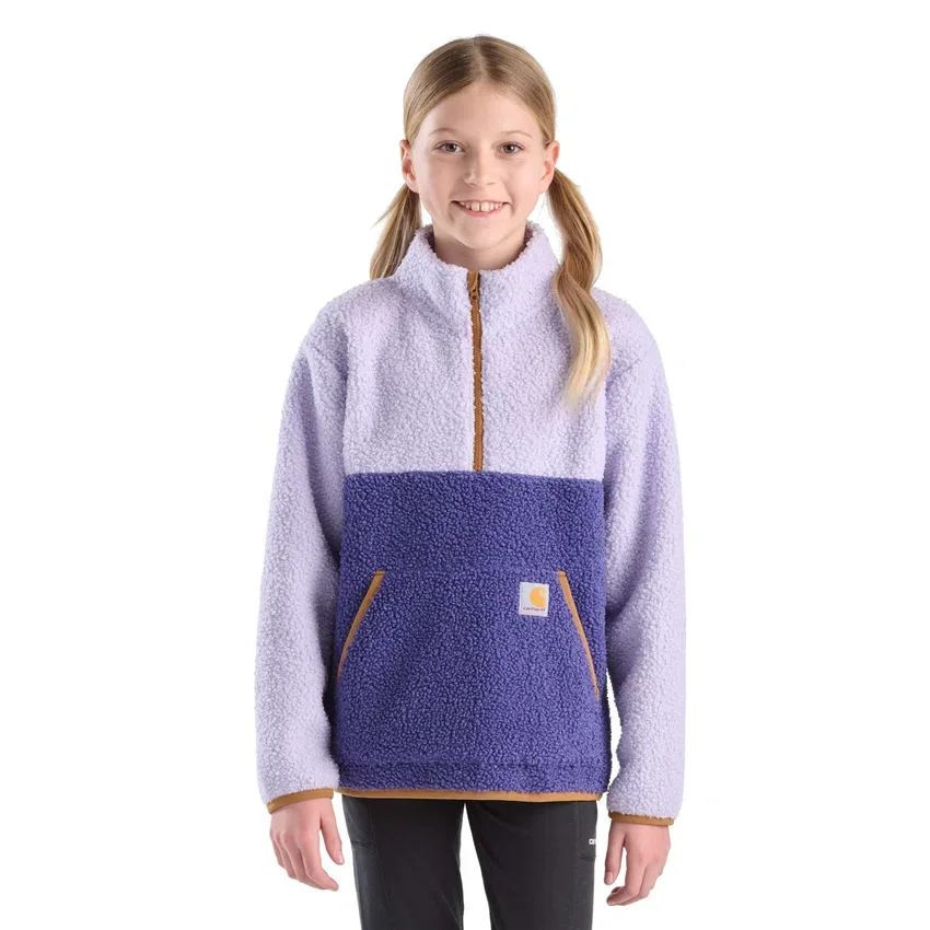 Kız Çocuk Uzun Kolluklu Polar Çeyrek Fermuarlı Sweatshirt (Bebek/Çocuk/Genç)