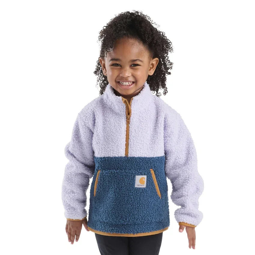 Kız Çocuk Uzun Kolluklu Polar Çeyrek Fermuarlı Sweatshirt (Bebek/Çocuk/Genç)