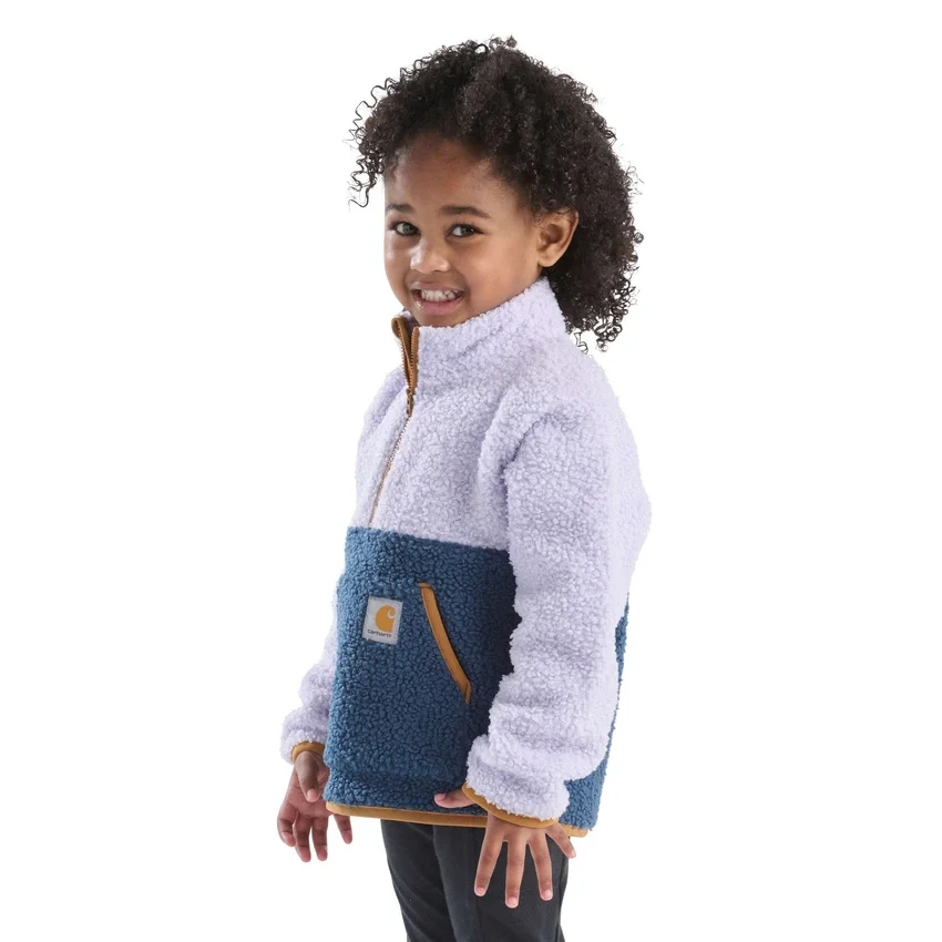 Kız Çocuk Uzun Kolluklu Polar Çeyrek Fermuarlı Sweatshirt (Bebek/Çocuk/Genç)