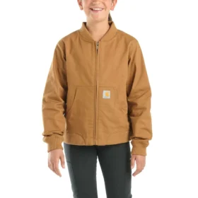 Kız Çocuk Uzun Kolluklu Rugged Flex® Kanvas Ceket (Çocuk/Genç)