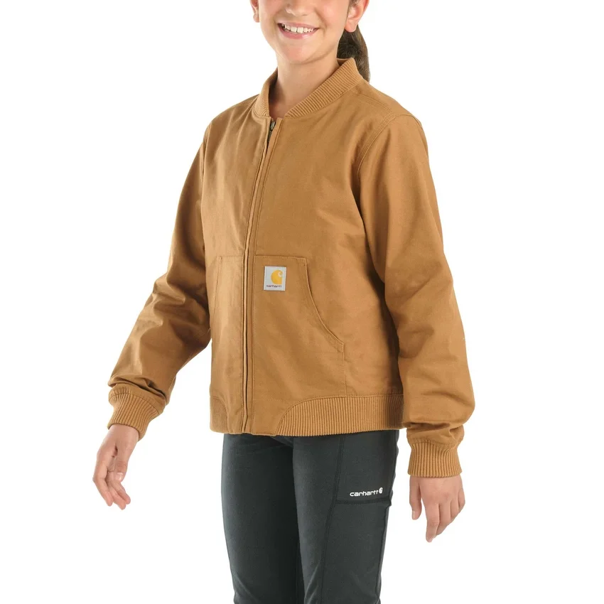 Kız Çocuk Uzun Kolluklu Rugged Flex® Kanvas Ceket (Çocuk/Genç)