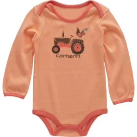 Kız Çocuk Uzun Kolluklu Traktör Bodysuit (Bebek)