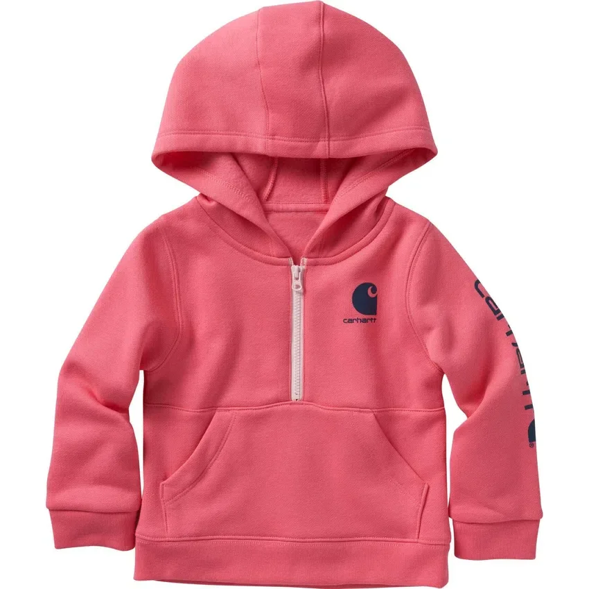 Kız Çocukları İçin Uzun Kolluklu Yarım Fermuarlı Sweatshirt (Bebek/Küçük Çocuk)