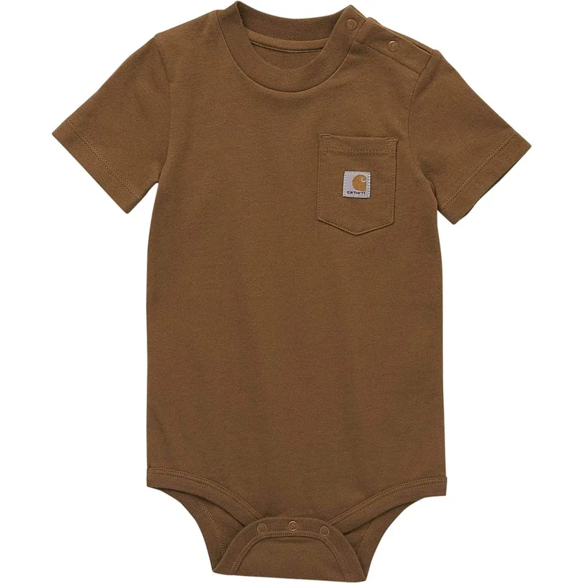 Çocuk Kısa Kolluklu Cepli Bodysuit (Bebek)