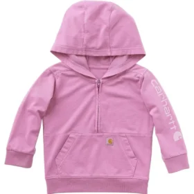 Çocuklar İçin Uzun Kolluklu, Yeniden Tasarlanmış Giysi Boyamalı Yarım Fermuarlı Sweatshirt (Bebek/Küçük Çocuk)