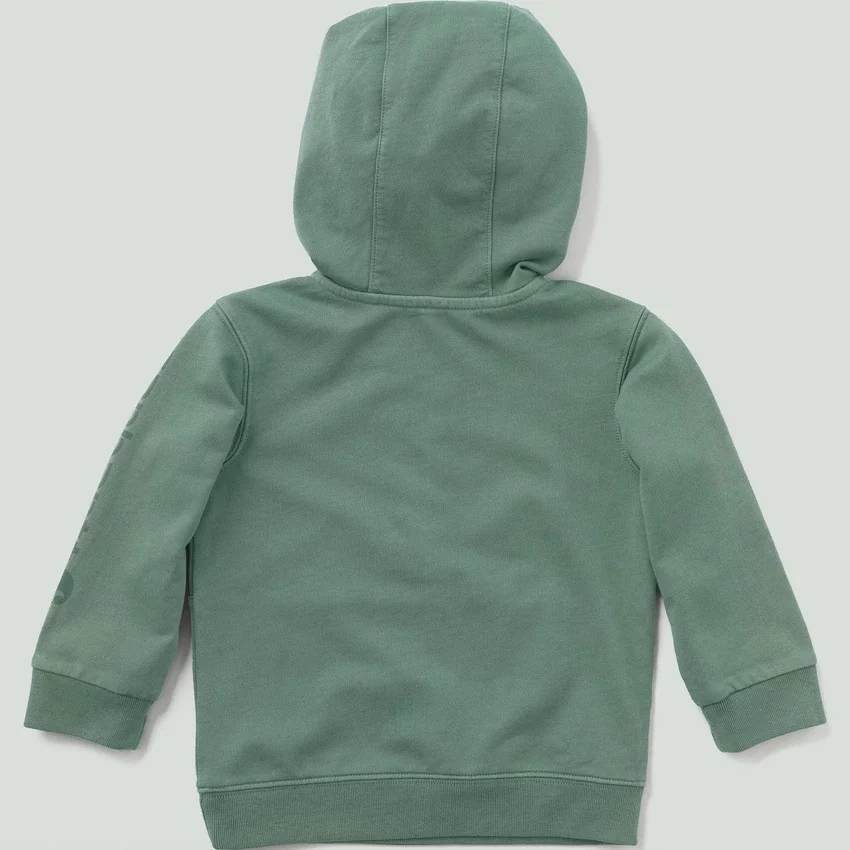 Çocuklar İçin Uzun Kolluklu, Yeniden Tasarlanmış Giysi Boyamalı Yarım Fermuarlı Sweatshirt (Bebek/Küçük Çocuk)