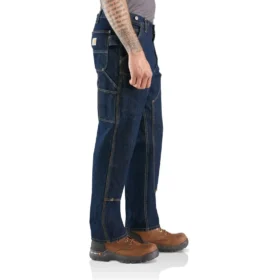 Rahat Düz Kesim Rugged Flex® Çift Dizli Ormancı Kot Pantolonu – İş Kotu