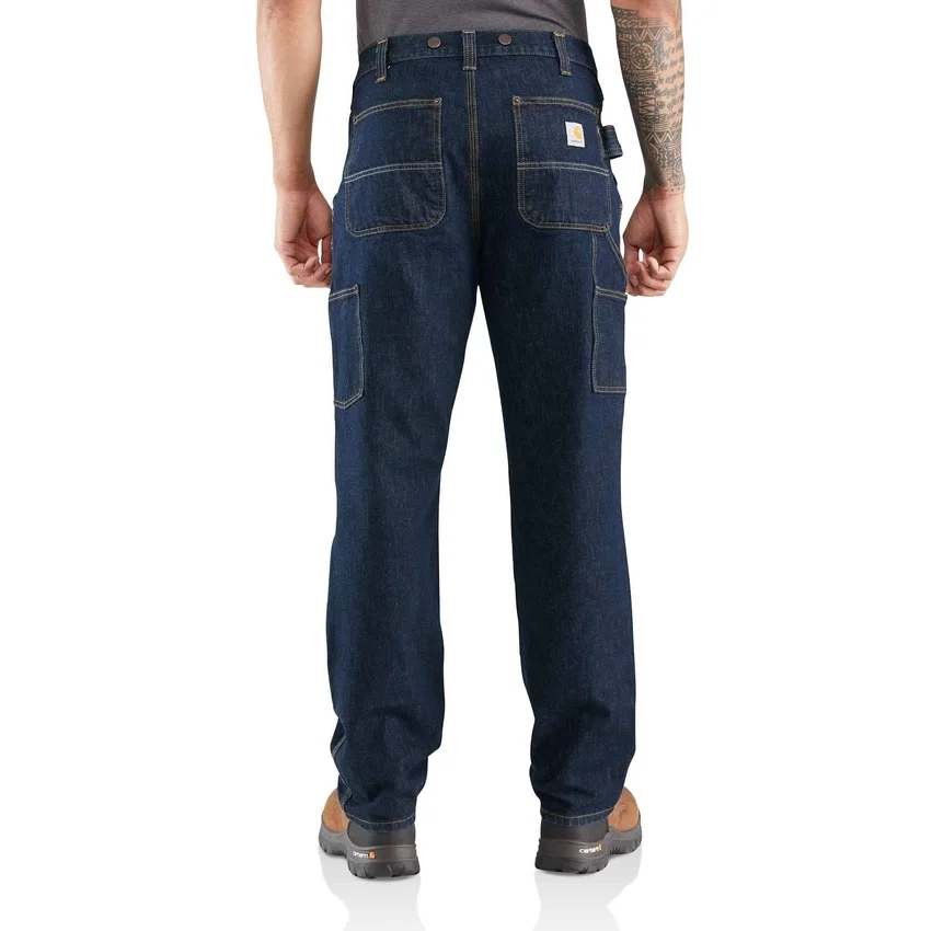 Rahat Düz Kesim Rugged Flex® Çift Dizli Ormancı Kot Pantolonu - İş Kotu