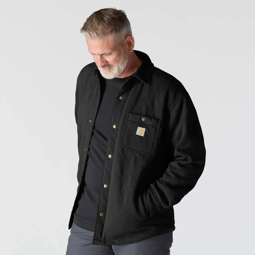 Rain Defender® Bol Kesim Ağır Kapitone Çıtçıtlı Ön Gömlek Ceket
