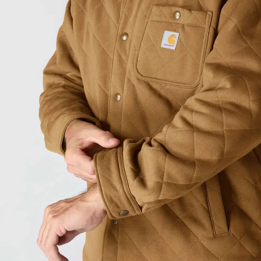 Rain Defender® Bol Kesim Ağır Kapitone Çıtçıtlı Ön Gömlek Ceket