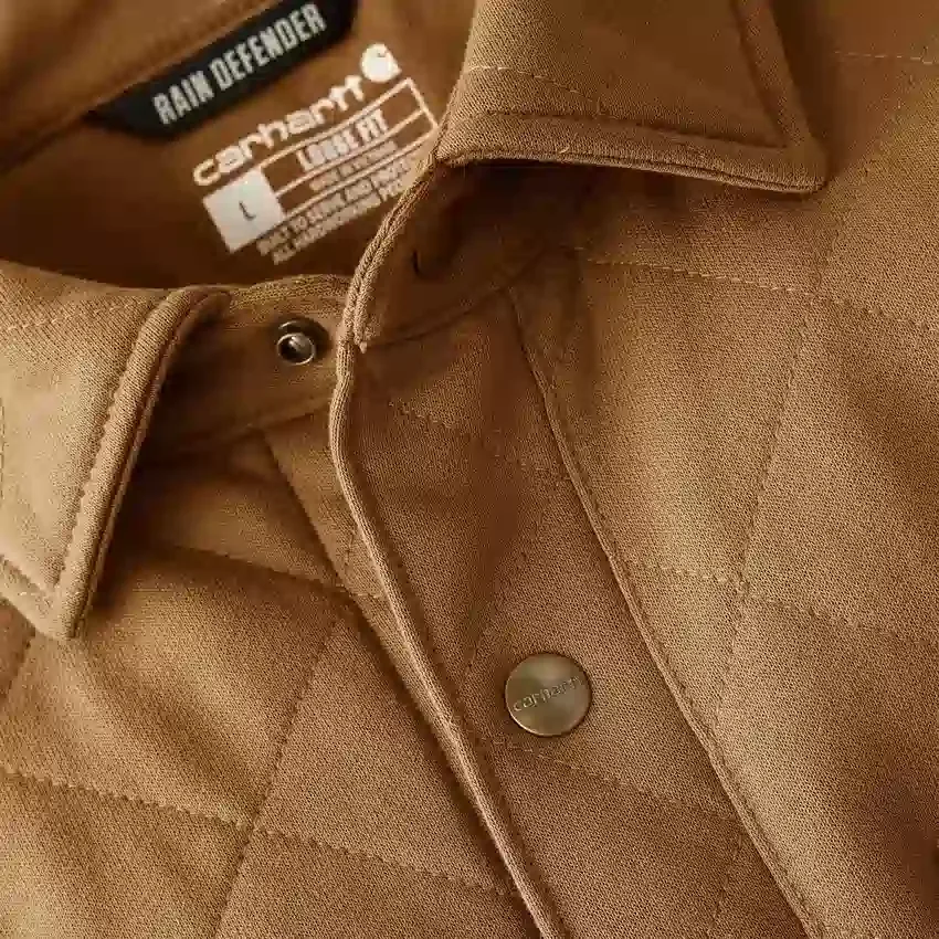 Rain Defender® Bol Kesim Ağır Kapitone Çıtçıtlı Ön Gömlek Ceket