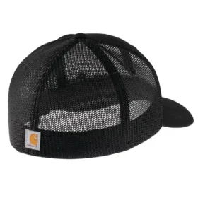 Rugged Flex™ Dar Kesim Kanvas, Arkası File, Logolu Grafik Şapka