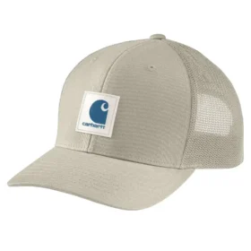 Rugged Flex™ Dimi Dokuma, Arka Kısmı File, Logolu Yama Trucker Şapka