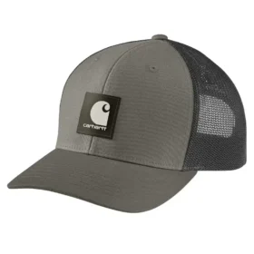 Rugged Flex™ Dimi Dokuma, Arka Kısmı File, Logolu Yama Trucker Şapka
