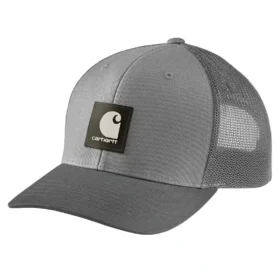 Rugged Flex™ Dimi Dokuma, Arka Kısmı File, Logolu Yama Trucker Şapka