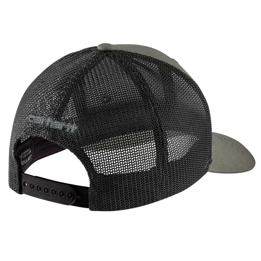 Rugged Flex™ Dimi Dokuma, Arka Kısmı File, Logolu Yama Trucker Şapka