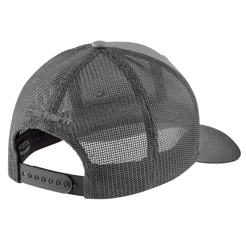 Rugged Flex™ Dimi Dokuma, Arka Kısmı File, Logolu Yama Trucker Şapka