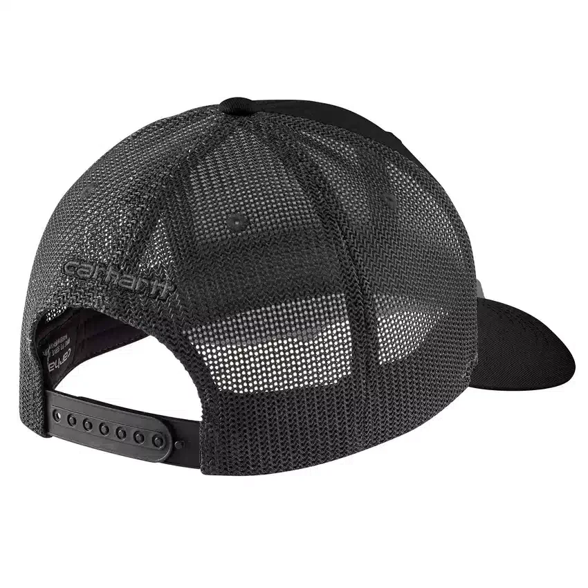 Rugged Flex™ Dimi Dokuma, Arka Kısmı File, Logolu Yama Trucker Şapka