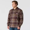 Rugged Flex™ Rahat Kesim Orta Ağırlıkta Flanel Uzun Kolluklu Ekose Gömlek