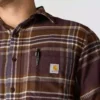 Rugged Flex™ Rahat Kesim Orta Ağırlıkta Flanel Uzun Kolluklu Ekose Gömlek