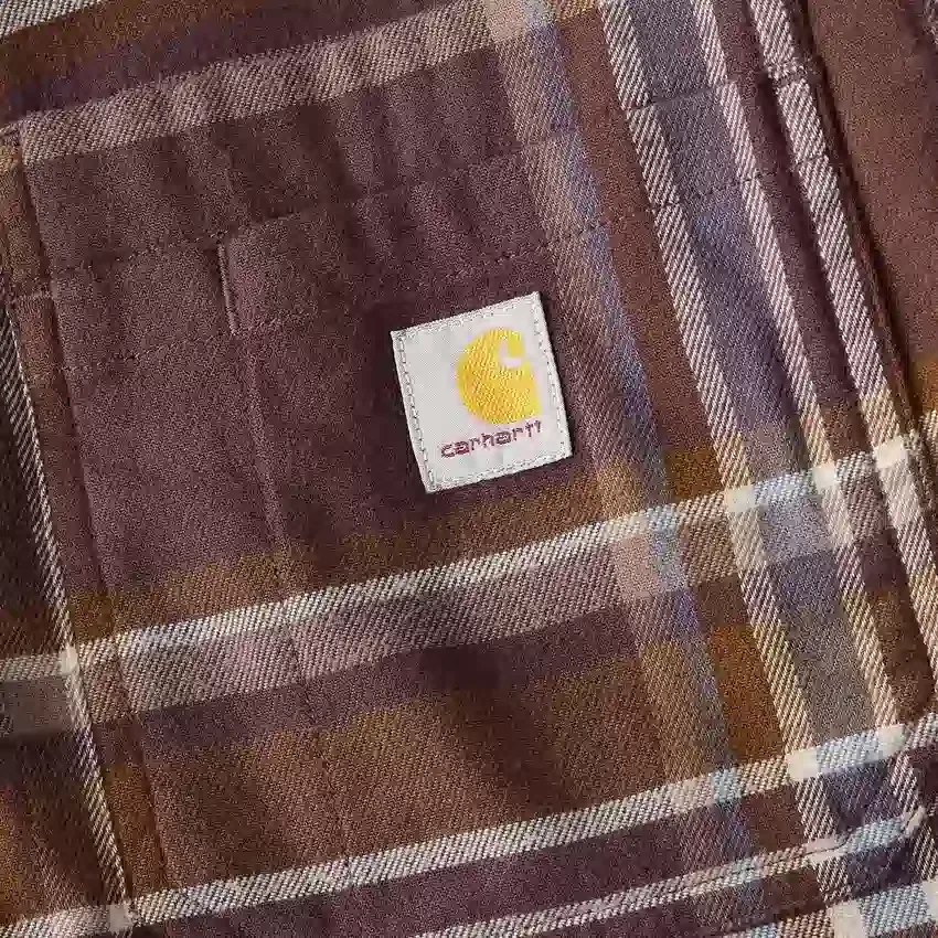 Rugged Flex™ Rahat Kesim Orta Ağırlıkta Flanel Uzun Kolluklu Ekose Gömlek