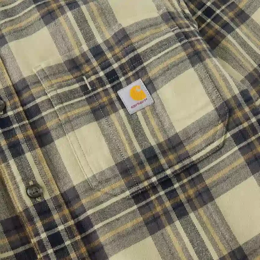 Rugged Flex™ Rahat Kesim Orta Ağırlıkta Flanel Uzun Kolluklu Ekose Gömlek