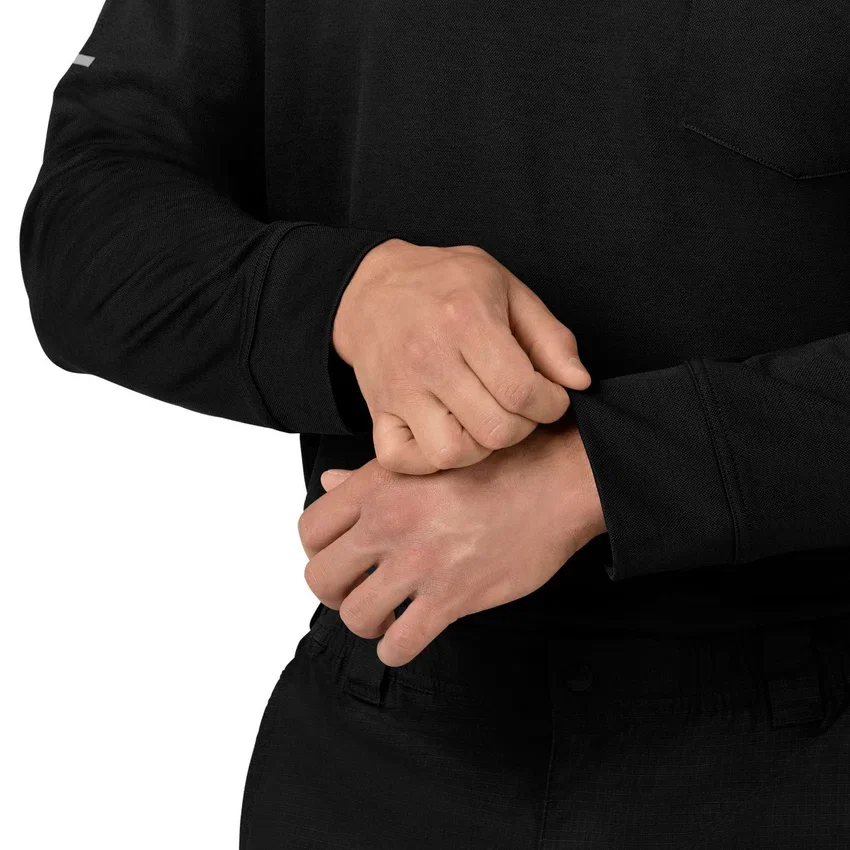 Rugged Flex® Rscu Ağır Dokuma Uzun Kolluklu Polo Scrub Üst