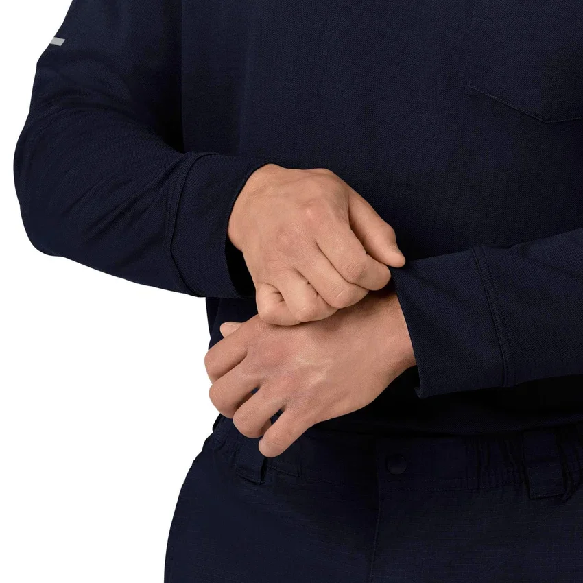 Rugged Flex® Rscu Ağır Dokuma Uzun Kolluklu Polo Scrub Üst