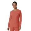 Women's Force Cross-Flex Yuvarlak Yaka Uzun Kolluklarlı Scrub Üst