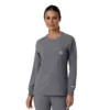 Women's Force Cross-Flex Yuvarlak Yaka Uzun Kolluklarlı Scrub Üst