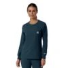 Women's Force Cross-Flex Yuvarlak Yaka Uzun Kolluklarlı Scrub Üst