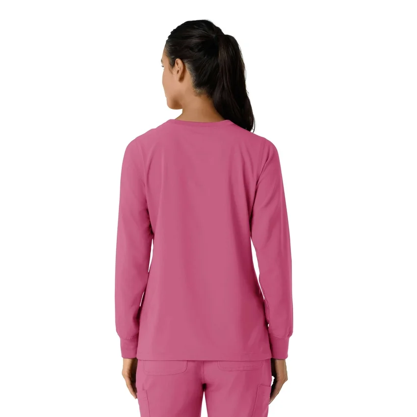Women's Force Cross-Flex Yuvarlak Yaka Uzun Kolluklarlı Scrub Üst