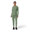 Women's Force Cross-Flex Yuvarlak Yaka Uzun Kolluklarlı Scrub Üst