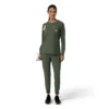 Women's Force Cross-Flex Yuvarlak Yaka Uzun Kolluklarlı Scrub Üst