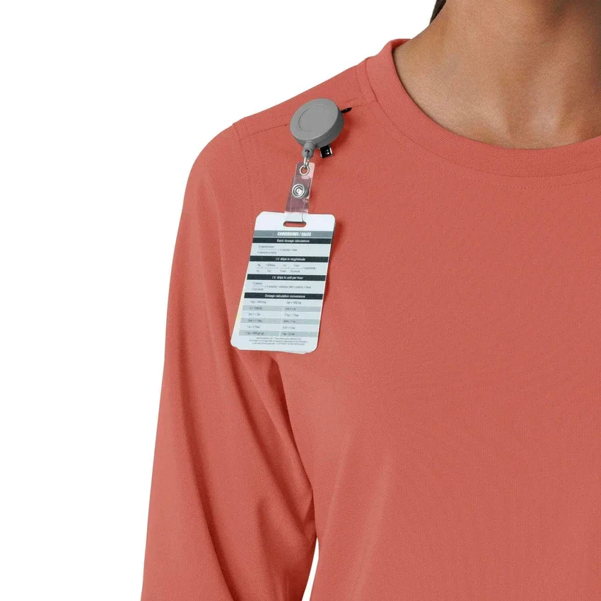 Women's Force Cross-Flex Yuvarlak Yaka Uzun Kolluklarlı Scrub Üst