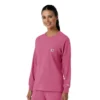 Women's Force Cross-Flex Yuvarlak Yaka Uzun Kolluklarlı Scrub Üst