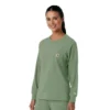 Women's Force Cross-Flex Yuvarlak Yaka Uzun Kolluklarlı Scrub Üst