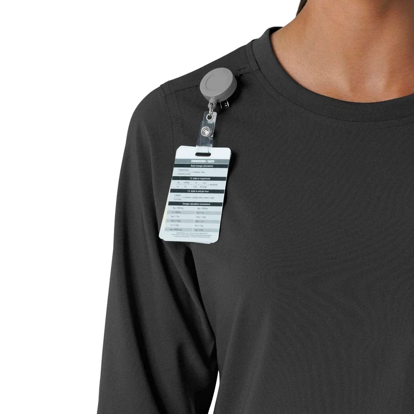 Women's Force Cross-Flex Yuvarlak Yaka Uzun Kolluklarlı Scrub Üst