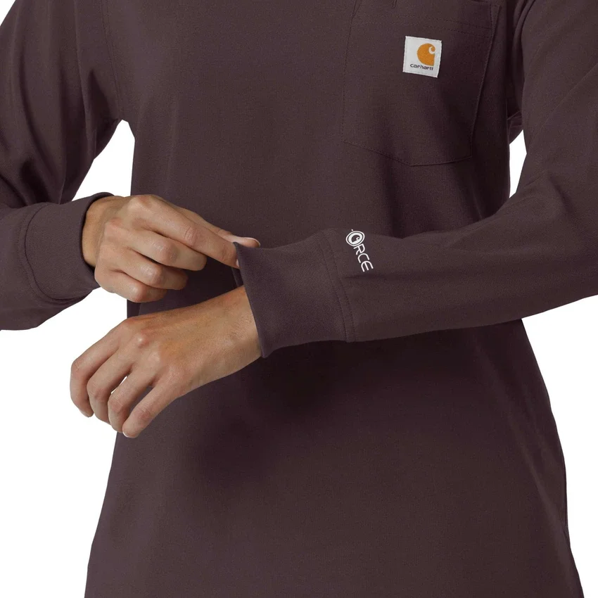 Women's Force Cross-Flex Yuvarlak Yaka Uzun Kolluklarlı Scrub Üst