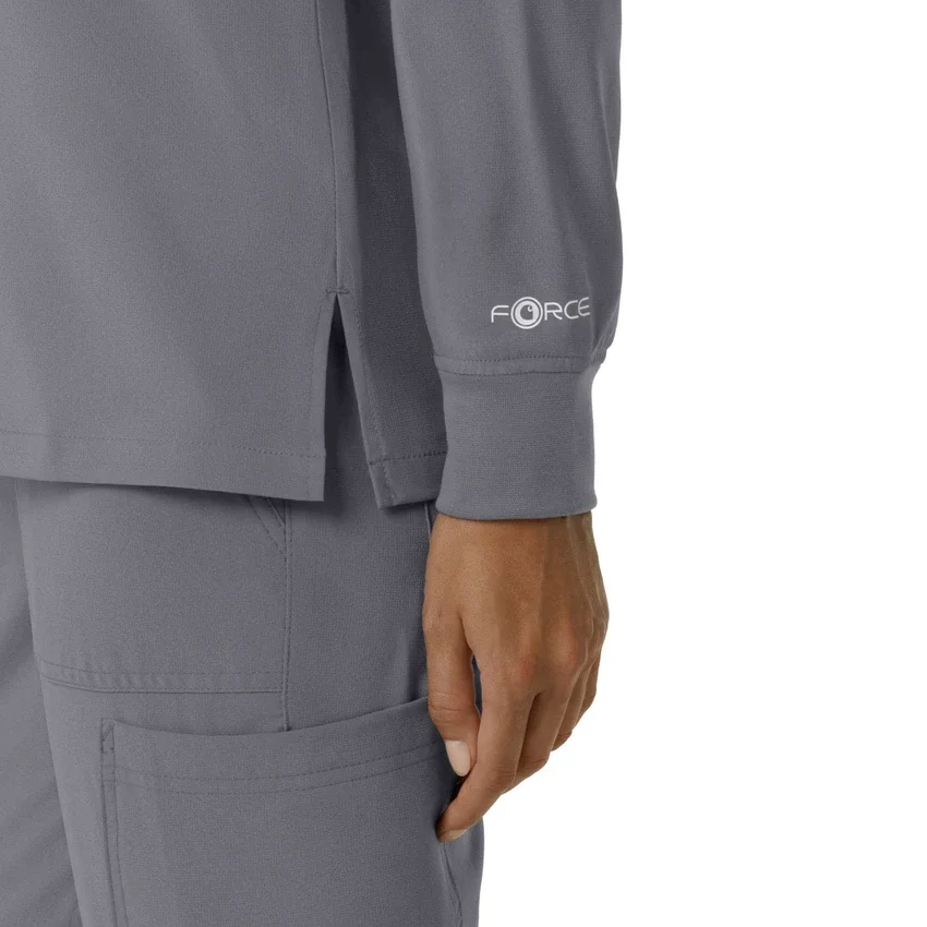Women's Force Cross-Flex Yuvarlak Yaka Uzun Kolluklarlı Scrub Üst