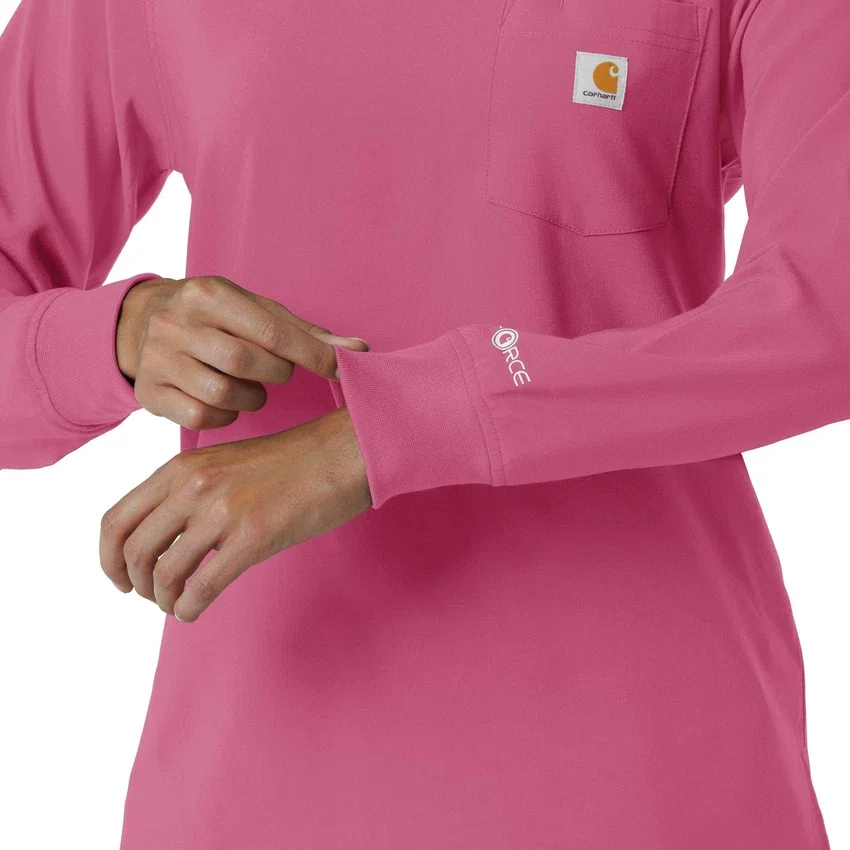 Women's Force Cross-Flex Yuvarlak Yaka Uzun Kolluklarlı Scrub Üst