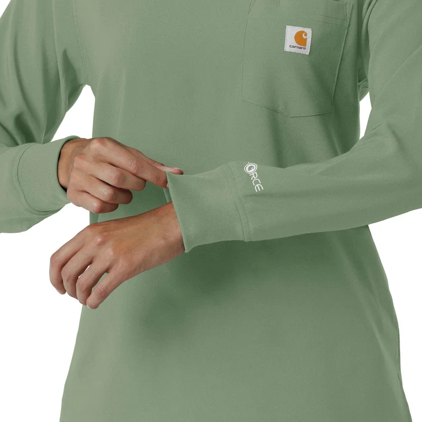 Women's Force Cross-Flex Yuvarlak Yaka Uzun Kolluklarlı Scrub Üst