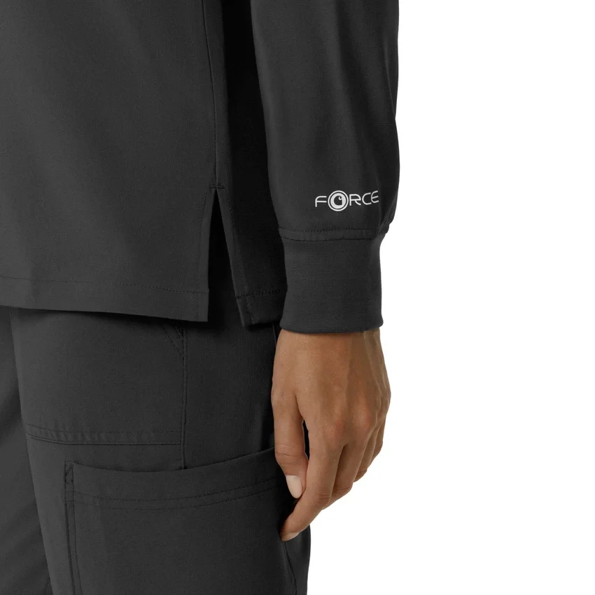 Women's Force Cross-Flex Yuvarlak Yaka Uzun Kolluklarlı Scrub Üst