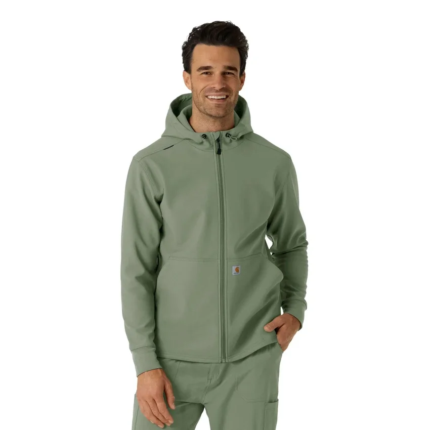 Yapıştırmalı Polar Scrub Kapüşonlu Sweatshirt